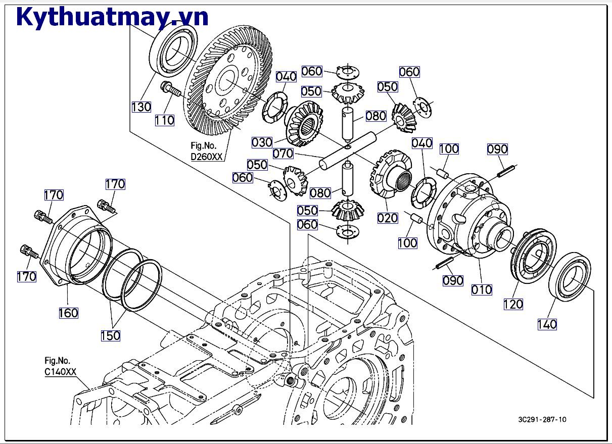 Bộ vi sai sau ( mới) 10001 đến 49999